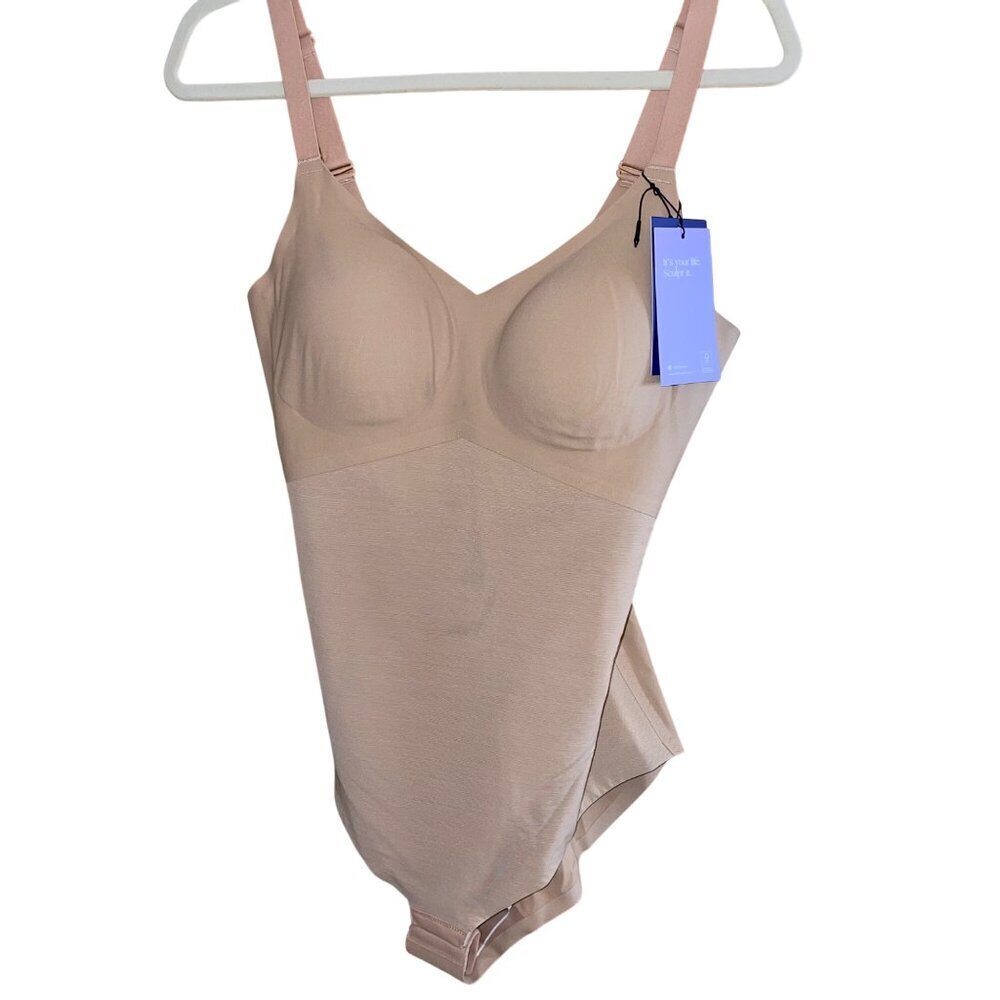 Honey Love Womens Body Suit Size Large Beige Lift Wear Cami Casual New - Picture 8 of 8